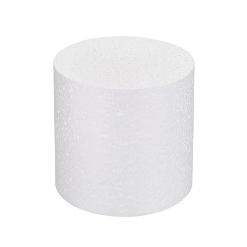 DMiotech Weißer runder Schaumstoff-Kuchenattrappe 4 x 4 Zoll Dummy-Kuchenset zur Dekoration von Geburtstagsfeiern und Bastelarbeiten DMiotech Weißer runder Schaumstoff-Kuchenattrappe 4 x 4 Zoll Dummy-Kuchenset zur Dekoration von Geburtstagsfeiern und Bastelarbeiten von DMiotech