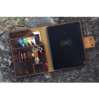 Rustikaler Leder-Cover-Mappen-Organizer Für Rocketbook Everlast Erasable Wirebound Notebook Letter Size Nl05Rbc Rustikaler Leder-Cover-Mappen-Organizer Für Rocketbook Everlast Erasable Wirebound Notebook Letter Size Nl05Rbc von DMleatherStudio