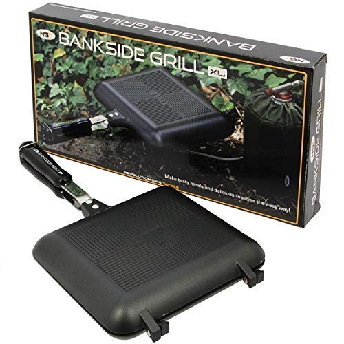 NGT De Luxe Camping Angeln Outdoor Wandern Extra Groß XL Toastie Maker Compact Sandwich Grill Ofen Auswahl unter Schwarz oder Silber - Silbern NGT De Luxe Camping Angeln Outdoor Wandern Extra Groß XL Toastie Maker Compact Sandwich Grill Ofen Auswahl unter Schwarz oder Silber - Silbern von DNA