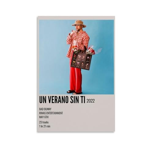 DNANNWOGF Bad Bunny Un Verano Sin TiPoster auf Leinwand, Wandkunst für Wohnzimmer, modernes Schlafzimmer, Spielzimmer, Büro, Poster, Familienschlafzimmer, Dekoration, Fotobild, 60 x 90 cm, ungerahmter DNANNWOGF Bad Bunny Un Verano Sin TiPoster auf Leinwand, Wandkunst für Wohnzimmer, modernes Schlafzimmer, Spielzimmer, Büro, Poster, Familienschlafzimmer, Dekoration, Fotobild, 60 x 90 cm, ungerahmter von DNANNWOGF
