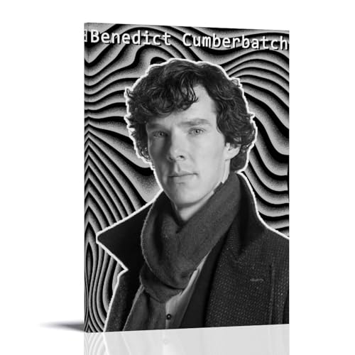 DNANNWOGF Benedict CumberbatchPoster auf Leinwand, Wandkunst für Wohnzimmer, modernes Schlafzimmer, Spielzimmer, Büro, Poster, Familienschlafzimmer, Dekor, Fotobild, 40 x 60 cm, Rahmenstil von DNANNWOGF