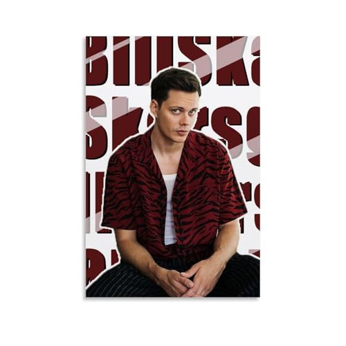 DNANNWOGF Bill SkarsgårdPoster auf Leinwand, Wandkunst für Wohnzimmer, modernes Schlafzimmer, Spielzimmer, Büro, Poster, Familienschlafzimmer, Dekoration, Fotobild, 50 x 75 cm, ungerahmter Stil von DNANNWOGF