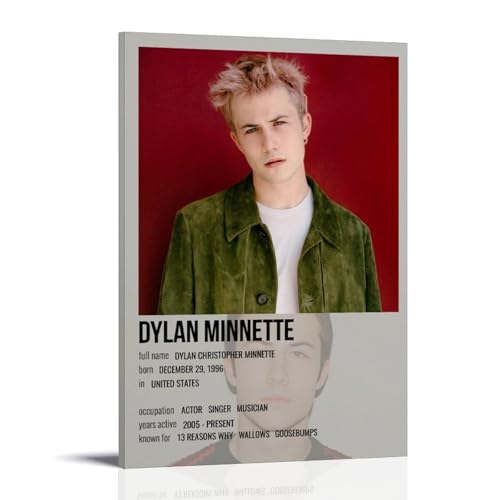 DNANNWOGF Dylan MinnettePoster auf Leinwand, Wandkunst für Wohnzimmer, modernes Schlafzimmer, Spielzimmer, Büro, Poster, Familienschlafzimmer, Dekoration, Foto, 50 x 75 cm, Rahmenstil von DNANNWOGF