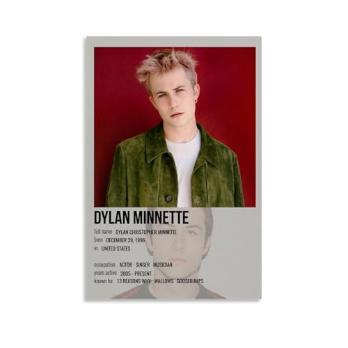 DNANNWOGF Dylan MinnettePoster auf Leinwand, Wandkunst für Wohnzimmer, modernes Schlafzimmer, Spielzimmer, Büro, Poster, Familienschlafzimmer, Dekoration, Foto, 50 x 75 cm, ungerahmter Stil von DNANNWOGF