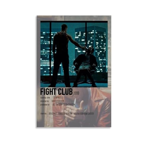DNANNWOGF Fight ClubPoster auf Leinwand, Wandkunst für Wohnzimmer, modernes Schlafzimmer, Spielzimmer, Büro, Poster, Familienschlafzimmer, Dekoration, Foto, Bild 60 x 90 cm, ungerahmter Stil von DNANNWOGF