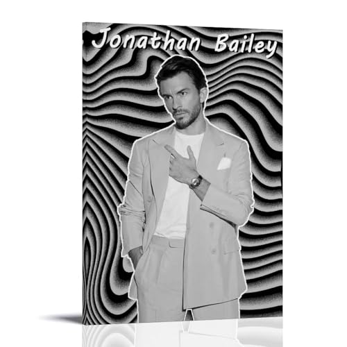DNANNWOGF Jonathan BaileyPoster auf Leinwand, Wandkunst für Wohnzimmer, modernes Schlafzimmer, Spielzimmer, Büro, Poster, Familienschlafzimmer, Dekoration, Foto, 50 x 75 cm, Rahmenstil von DNANNWOGF