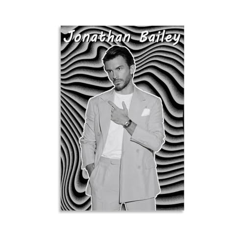 DNANNWOGF Jonathan BaileyPoster auf Leinwand, Wandkunst für Wohnzimmer, modernes Schlafzimmer, Spielzimmer, Büro, Poster, Familienschlafzimmer, Dekoration, Fotobild, 60 x 90 cm, ungerahmter Stil von DNANNWOGF