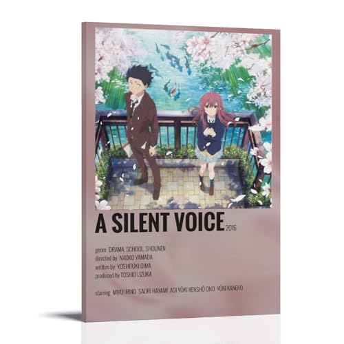 DNANNWOGF Leinwandbild "A Slient VoicePoster" für Wohnzimmer, modernes Schlafzimmer, Spielzimmer, Büro, Poster, Familienschlafzimmer, Dekoration, Foto, Bild 60 x 90 cm, Rahmenstil von DNANNWOGF