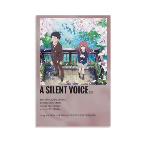 DNANNWOGF Poster auf Leinwand, Motiv "A Slient VoicePoster" für Wohnzimmer, modernes Schlafzimmer, Spielzimmer, Büro, Poster, Familienschlafzimmer, Dekoration, Foto, Bild 20 x 30 cm, ungerahmter Stil von DNANNWOGF