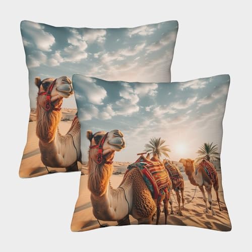 DNAVSOETR Kamel Personalisiertes Kissenbezug 2er Set - Besonderes Geschenk Für Freunde DekoRatteteive Kopfkissenbezüge Für Sofa, Schlafzimmer, Auto 40x40cm DNAVSOETR Kamel Personalisiertes Kissenbezug 2er Set - Besonderes Geschenk Für Freunde DekoRatteteive Kopfkissenbezüge Für Sofa, Schlafzimmer, Auto 40x40cm von DNAVSOETR