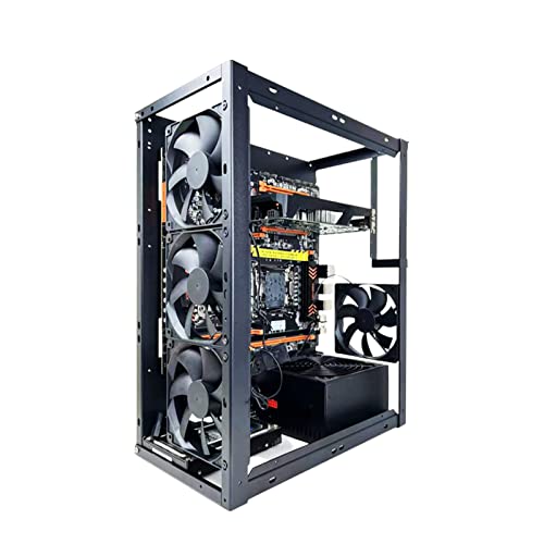 DNCG Computer Open Motherboard Rack, Computer Motherboard Case, Stackable PC Computer Case, Chassis Cooling Frame, Open Chassis Support Bracket with Good Heat Dissipation, PC Test Motherboard Stand DNCG Computer Open Motherboard Rack, Computer Motherboard Case, Stackable PC Computer Case, Chassis Cooling Frame, Open Chassis Support Bracket with Good Heat Dissipation, PC Test Motherboard Stand von DNCG