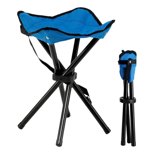 Klapphocker, tragbarer Campinghocker, zusammenklappbarer Campingsitz, tragbarer Campinghocker, tragbarer Hocker für Erwachsene, zusammenklappbarer Hocker, leicht, für Wandern im Freien von DNCG