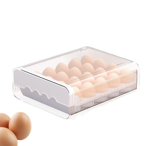 Kühlschrank-Eierschubladen, Deviled Eggs-Tablett, Kühlschrank-Eierschubladen, 20-Gitter-Eierbox Für Den Kühlschrank, Stapelbarer Eierhalter Mit Hoher Kapazität, Kühlschrank-Eierbehälter, Eierbehälter von DNCG