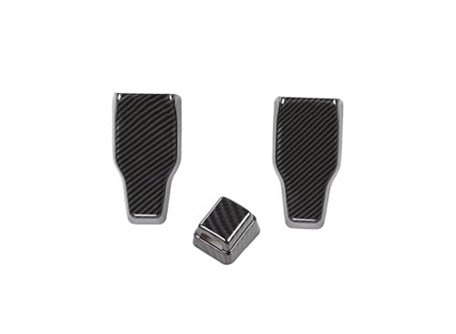 DNDJJM Kompatibel mit Jeep Wrangler JL 2018–2023 Heckklappen-Glasscharnier Heckscheibenwischer-Sprühdüse Dekorative Abdeckung Auto-Außenzubehör ABS(Carbon Fiber-3PCS) von DNDJJM