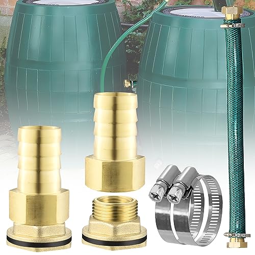 Regentonnen Verbinder 3/4 Zoll mit Schlauch Regentonnen Verbindungsset Inkl 2 Regentonnendurchführung aus Messing und 100cm Verbindungsschlauch 2 Schlauchschellen Regentonnen Verbinder 3/4 Zoll mit Schlauch Regentonnen Verbindungsset Inkl 2 Regentonnendurchführung aus Messing und 100cm Verbindungsschlauch 2 Schlauchschellen von DNGH