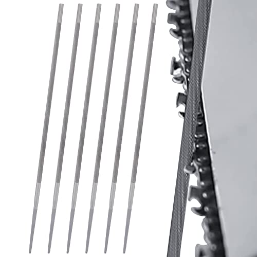 Rundfeilen für KettensäGen 4,8 mm 6 Stück Kettensägenfeile Rundfeile 3/8 zum Instandsetzen und Schärfen Sägeketten Rasenmäher Kettensägenkette Schärfwerkzeuge von DNGH