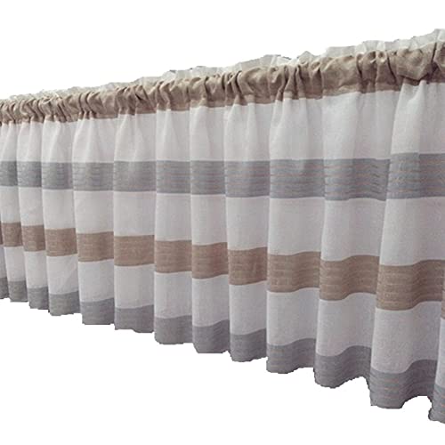 Küchen Halber Vorhänge,Bistrogardine Scheibengardine Gestreift,Café Vorhang,Einfachheit Dekorativ Kleiner vorhang Half Valance,Schlafzimmer Tür Fenster Bad stange Tasche Kurze Gardine,1 pcs von DNHFUI