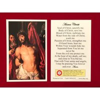 Anima Christi Dritte Klasse Relikt Heilige Karte | Berührt Mit Einer Reliquie Unseres Herrn Jesus Christus von DNJC