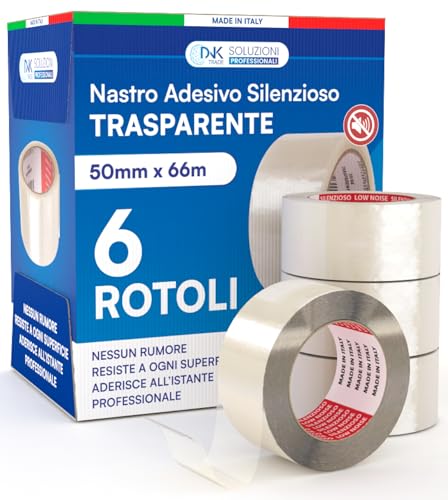 DNK TRADE Adhesive Tape, 66 m x 50 mm, Transparent, Rolls Pack of 6 Clear Parcel Tape for Shipping DNK TRADE Adhesive Tape, 66 m x 50 mm, Transparent, Rolls Pack of 6 Clear Parcel Tape for Shipping von DNK TRADE