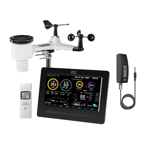 Bundle aus dnt WiFi-Wetterstation WeatherScreen PRO, Wetter- und Raumklima stets unter Kontrolle, Datenlogger-Funktion, App, Schwarz/Weiß, DNT000008 + dnt Wassertemperatursensor, DNT000021 Bundle aus dnt WiFi-Wetterstation WeatherScreen PRO, Wetter- und Raumklima stets unter Kontrolle, Datenlogger-Funktion, App, Schwarz/Weiß, DNT000008 + dnt Wassertemperatursensor, DNT000021 von DNT