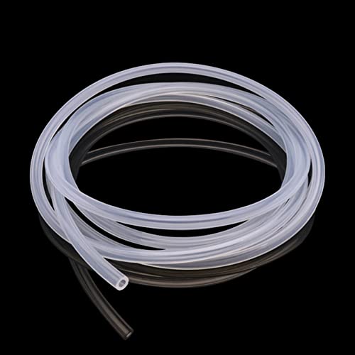 Lfang-Lebensmitteltaugliche Schläuche 1/5 Meter Lebensmittelgrad Klarer transparenter Silikonkautschukschlauch ID 0,51 2 3 4 5 6 7 8 9 10 12mm O.d. Flexibles nicht toxisches Silikonrohr, Druck- und ex von DNVGJUP