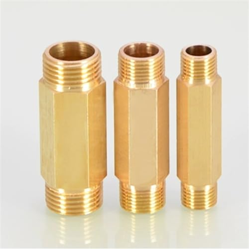 Lfang-Messing Schlauchtülle 1/4 "Messing-Rohrrohrschlauch, der gerade lange Nippel mit NPT-weiblicher und männlicher Thread, 2 stück ist, gute Verschleißfestigkeit(3328 B) von DNVGJUP