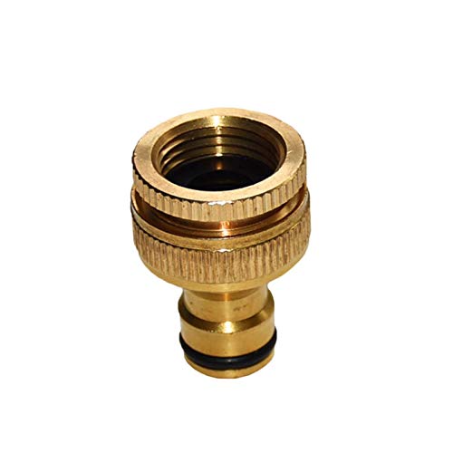 Lfang-Messing Schlauchtülle 1 stücke Messingsteckverbinder, 3/4 weibliche Gartenschlauch Messingbeschläge, weibliche 1/2 Wasserhahn Wasserpistole Adapter, gute Verschleißfestigkeit von DNVGJUP