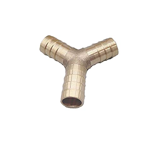 Lfang-Messing Schlauchtülle 4mm-25mm Schlauch Barb Messing blockiert gerader Ellenbogen-T-Stück Y 2 3 4-Wege-Rohranschlussverbinder, gute Verschleißfestigkeit(Y 3 Way,19mm) von DNVGJUP