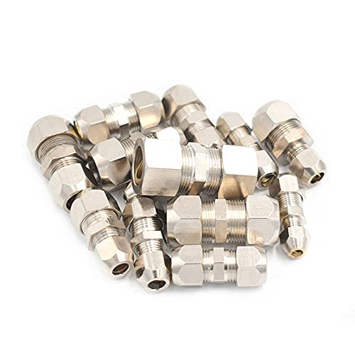 Lfang-Messing Schlauchtülle Kompressionshülse Röhrchen Fitting 4-16mm Messingrohr Doppelkarten Set Kupferverbindungen Schlauch Nussschloss Doppel gerade, gute Verschleißfestigkeit(OD tube 4mm to 6mm) Lfang-Messing Schlauchtülle Kompressionshülse Röhrchen Fitting 4-16mm Messingrohr Doppelkarten Set Kupferverbindungen Schlauch Nussschloss Doppel gerade, gute Verschleißfestigkeit(OD tube 4mm to 6mm) von DNVGJUP