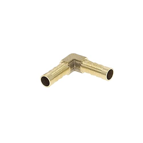 Lfang-Messing Schlauchtülle Messingblockpfeife 3 4 Wege T Y. Gerade Ellenbogenschlauch Widerhaken 6 8 10 12 14 16 19 mm Kupferbarbettverbinder, gute Verschleißfestigkeit(Elbow,6mm Barb) von DNVGJUP