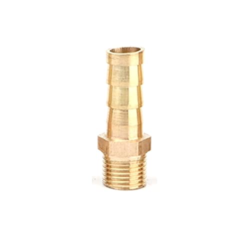 Lfang-Messing Schlauchtülle Messingpfeife 4mm-19mm Schlauch Barb Heck 1/8 "1/4" 1/2 "3/8" BSP männlicher Stecker Gelenkkupferkoppleradapter, gute Verschleißfestigkeit(12mm Barb,1/2") von DNVGJUP