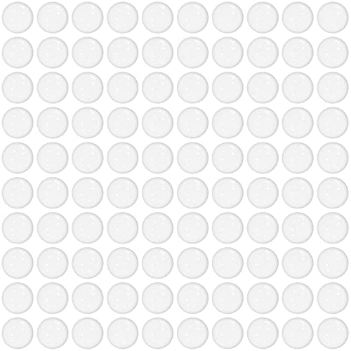 100 Stück Türstopper wand transparent Wandpuffer Wandstopper selbstklebend transparent Wand-türstopper Türanschlagdämpfer(weiß) von DOANTE