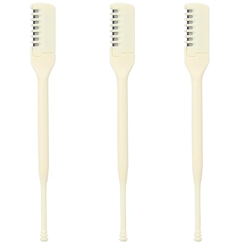 3 Stück Nasenhaartrimmer,Nasenhaar Rasierer 2 in 1 Professioneller Doppelköpfiges Haarmesser Clipper,keine Batterien,Nasenhaarschneider-Ohrschaufel,Sicher und Gründlich Nasenhaare Entferne-Weiss von DOANTE