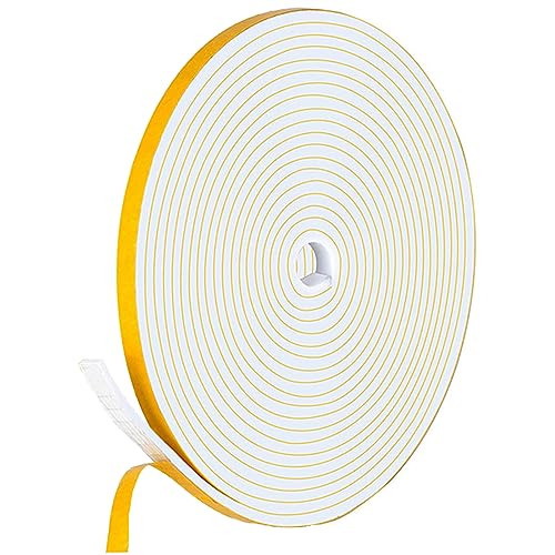 3m dichtungsband, dichtungsband selbstklebend, dichtband selbstklebend wasserdicht, leisten selbstklebend, abdichtungsband wasserdicht, kompriband, quellband, für Türen Fenster(9 * 3mm,Weiss) von DOANTE