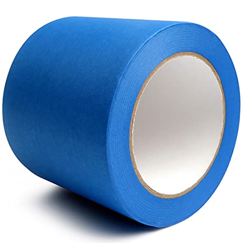 DoAy Blaues Malerband, 100mm(4") x 44 m - Kreppband für Malerarbeiten und Renovierungen - 3D-Drucker-Band - für verschiedene Oberflächen, Einzelrolle von DOAY