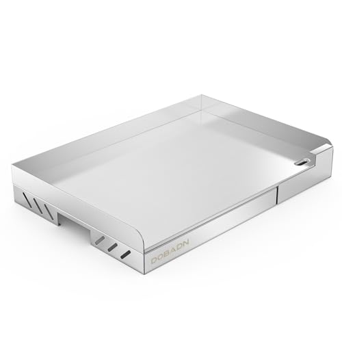 DOBADN Edelstahl Plancha Grillplatte für Gas- und Holzkohlegrill, Universalgröße Grillplatte mit Abnehmbarer Fettkasten, 45.6 * 32 * 7 CM DOBADN Edelstahl Plancha Grillplatte für Gas- und Holzkohlegrill, Universalgröße Grillplatte mit Abnehmbarer Fettkasten, 45.6 * 32 * 7 CM von DOBADN