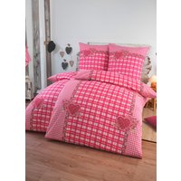 4-teiliges Bettwäsche-Set mit rustikalem Karodessin 4-teiliges Bettwäsche-Set mit rustikalem Karodessin von DOBNIG