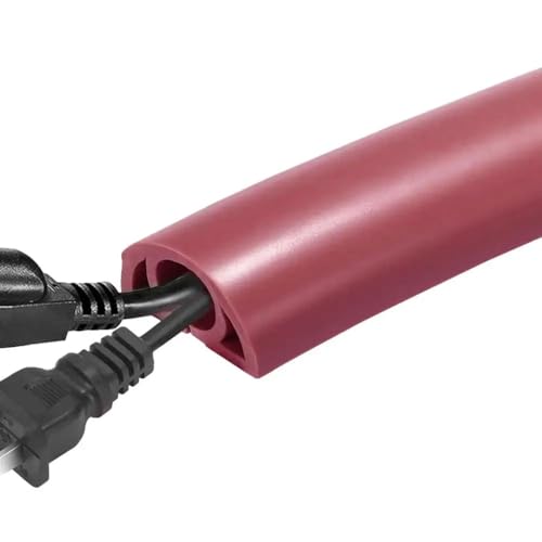 Kabelkanal,Kabelbrücke Bodenkabelabdeckung Flammhemmende, weiche PVC-Verlängerungskabelabdeckungen for den Boden Selbstklebende Kabelabdeckung for den Boden for Haushaltskabel(Red) von DOBRVVGT