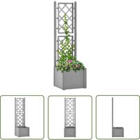 The Living Store Garten-Hochbeet mit Spalier und Selbstbewässerungssystem Grau - Selbstbewässerndes Hochbeet - Gartengefäß - Hochbeet Mit Spalier The Living Store Garten-Hochbeet mit Spalier und Selbstbewässerungssystem Grau - Selbstbewässerndes Hochbeet - Gartengefäß - Hochbeet Mit Spalier von DOC&ET²