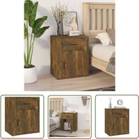 Doc&et² - The Living Store Nachttisch Räuchereiche 50x36x60 cm Holzwerkstoff - Nachttisch - Wohnzimmermöbel - Schlafzimmerschreibtisch von DOC&ET²