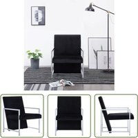 Doc&et² - The Living Store Sessel mit verchromten Füßen Schwarz Samt - Samtsessel - Wohnzimmersessel - Esszimmerstuhl - Designer Sessel - Schwarzer von DOC&ET²