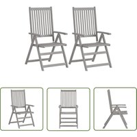 Doc&et² - The Living Store Verstellbare Gartenstühle 2 Stk. Grau Massivholz Akazie - Gartensessel - Holzsessel - Gartenmöbel - Akasie Möbel - Outdoor Doc&et² - The Living Store Verstellbare Gartenstühle 2 Stk. Grau Massivholz Akazie - Gartensessel - Holzsessel - Gartenmöbel - Akasie Möbel - Outdoor von DOC&ET²
