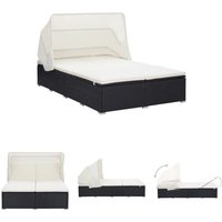 The Living Store 2-Personen-Sonnenliege mit Auflage Poly Rattan Schwarz - Gartenbetten - Schwarz The Living Store 2-Personen-Sonnenliege mit Auflage Poly Rattan Schwarz - Gartenbetten - Schwarz von DOC&ET²