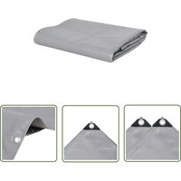 The Living Store Abdeckplane 650 g/m² 3x6 m Grau - Abdeckplane - Plane - Wasserdichter Überzug - Schutzhülle - Gartendecke von DOC&ET²