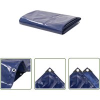 The Living Store Abdeckplane 650 g/m² 6 x 8 m Blau - Abdeckplane - Plane - Wasserdichter Überzug - Canvas Plane - Outdoor Plane von DOC&ET²