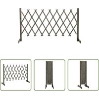 The Living Store Garten-Rankzaun Grau 150x80 cm Massivholz Tanne - Holz Zaun - Gartenzaun - Rankzaun - Holzspalier - Tannenholz Zaun von DOC&ET²
