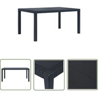 The Living Store Gartentisch Anthrazit 150x90x72 cm Kunststoff Rattan-Optik - Gartentisch - Rattan Optik - Kunststoffe Möbel - Gartenmöbel - Outdoor von DOC&ET²