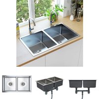 The Living Store Handgefertigte Küchenspüle Edelstahl - Küchenspülen & Spülbecken - Silber The Living Store Handgefertigte Küchenspüle Edelstahl - Küchenspülen & Spülbecken - Silber von DOC&ET²