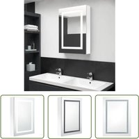 The Living Store LED-Spiegelschrank fürs Bad Glänzend Weiß 50x13x70 cm - LED-Spiegelschrank - Badezimmermöbel - Kosmetikspiegel - Wandregal von DOC&ET²