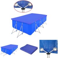 The Living Store Poolabdeckung pe Rechteckig 90 g/qm 394x207 cm - Poolabdeckungen & -unterlagen - Blau von DOC&ET²